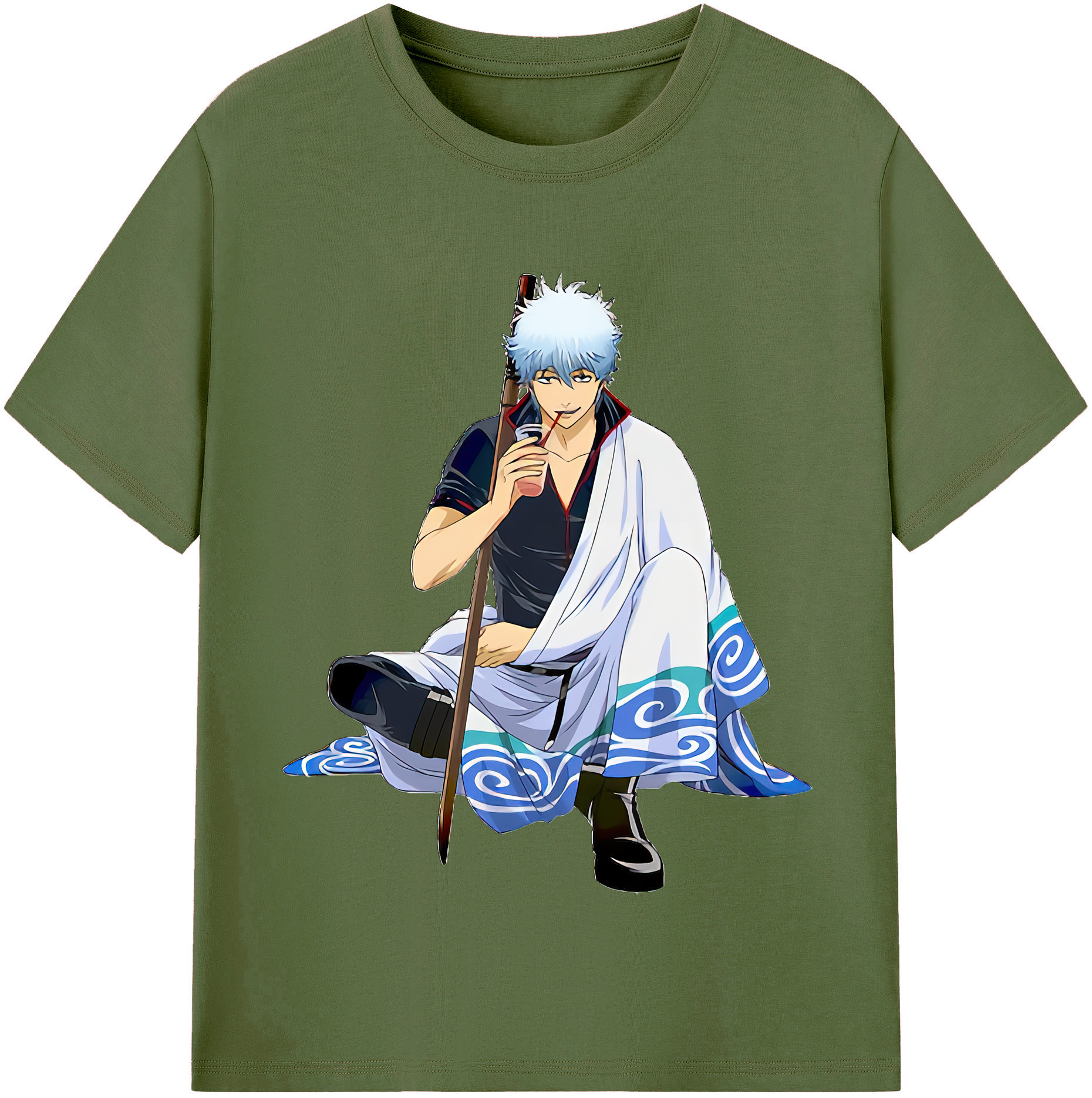 （画像用） ぎんたま 坂田銀時（さかたぎんとき） 神楽 志村新八（しむら しんぱち） GINTAMA Sakata Gintoki Kagura Shimura Shinpachi 綿100％半袖Tシャツ（フロントプリント）